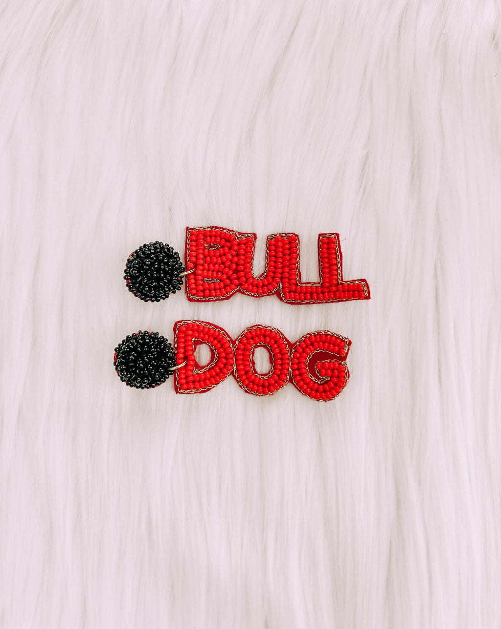 Georgia Bulldogs Beaded Earrings