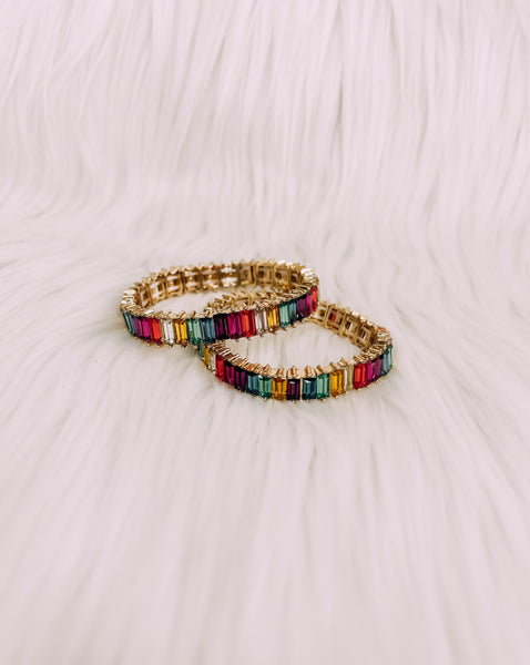 Rainbow sale baguette bracelet