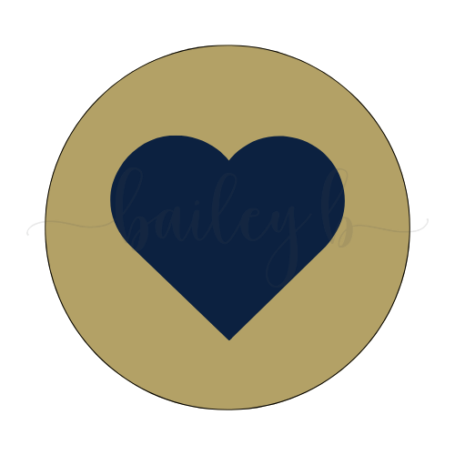 Blue & Gold Heart