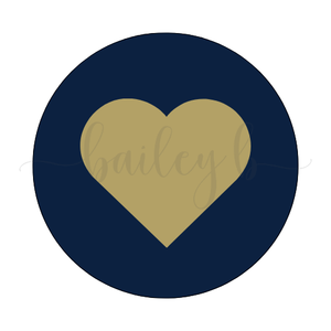 Blue & Gold Heart