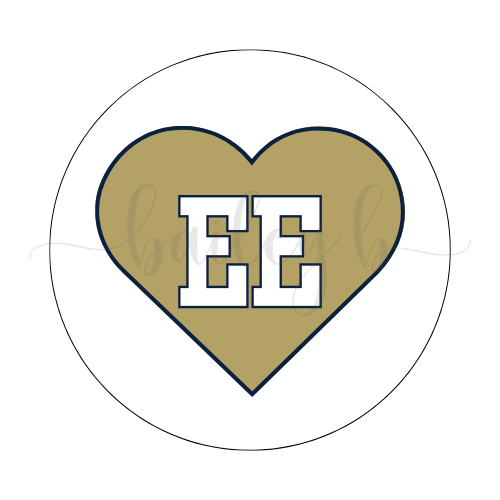 Navy & Gold EE Heart