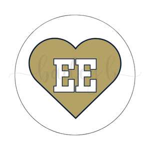 Navy & Gold EE Heart