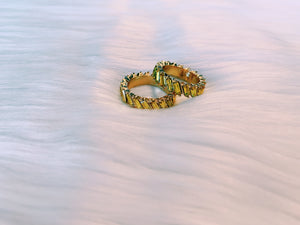 Thin Yellow Baguette Ring