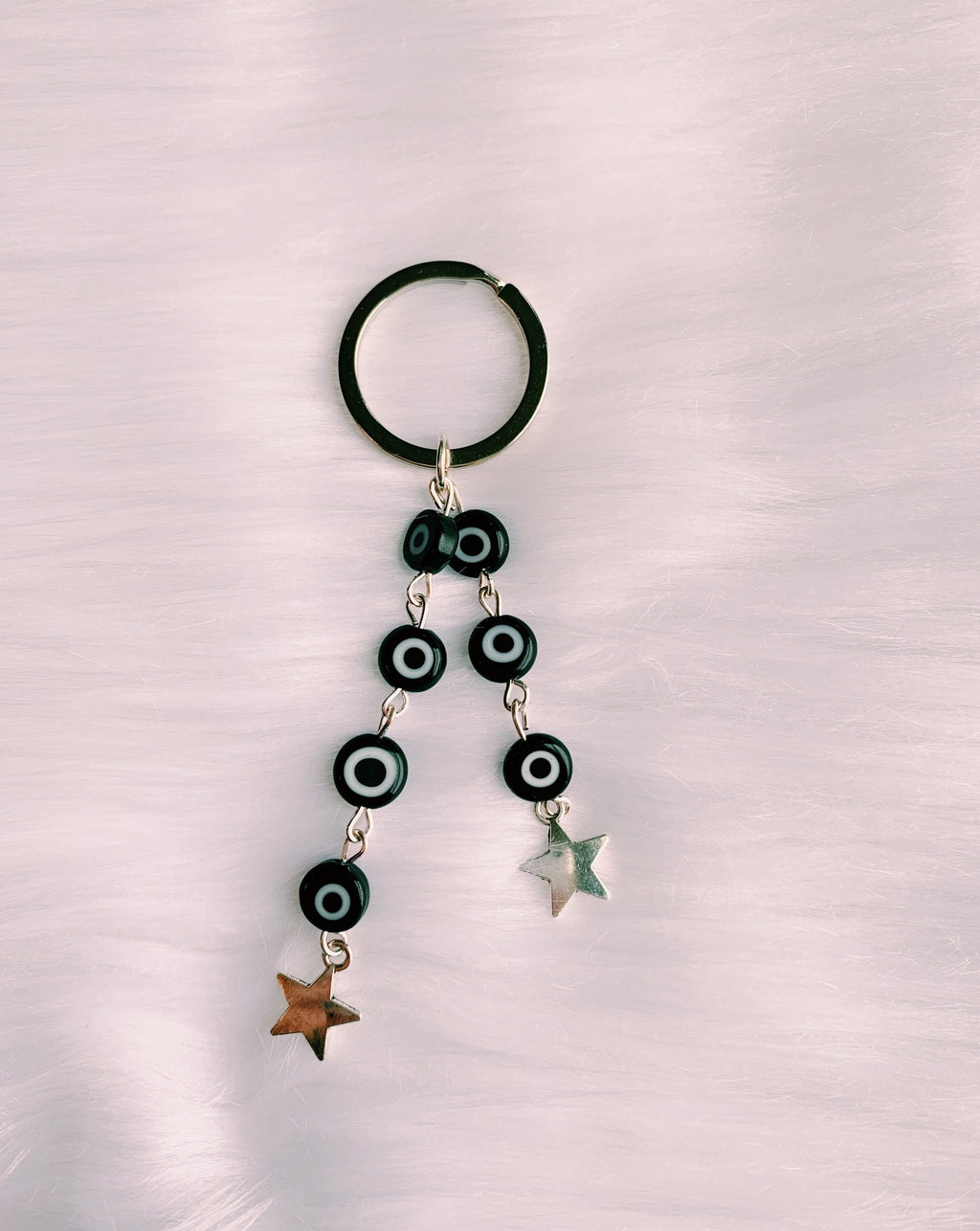 Black Evil Eye Star Keychain