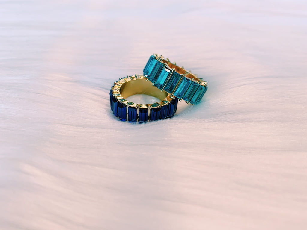Blue Baguette Ring