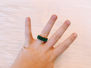 Green Baguette Ring